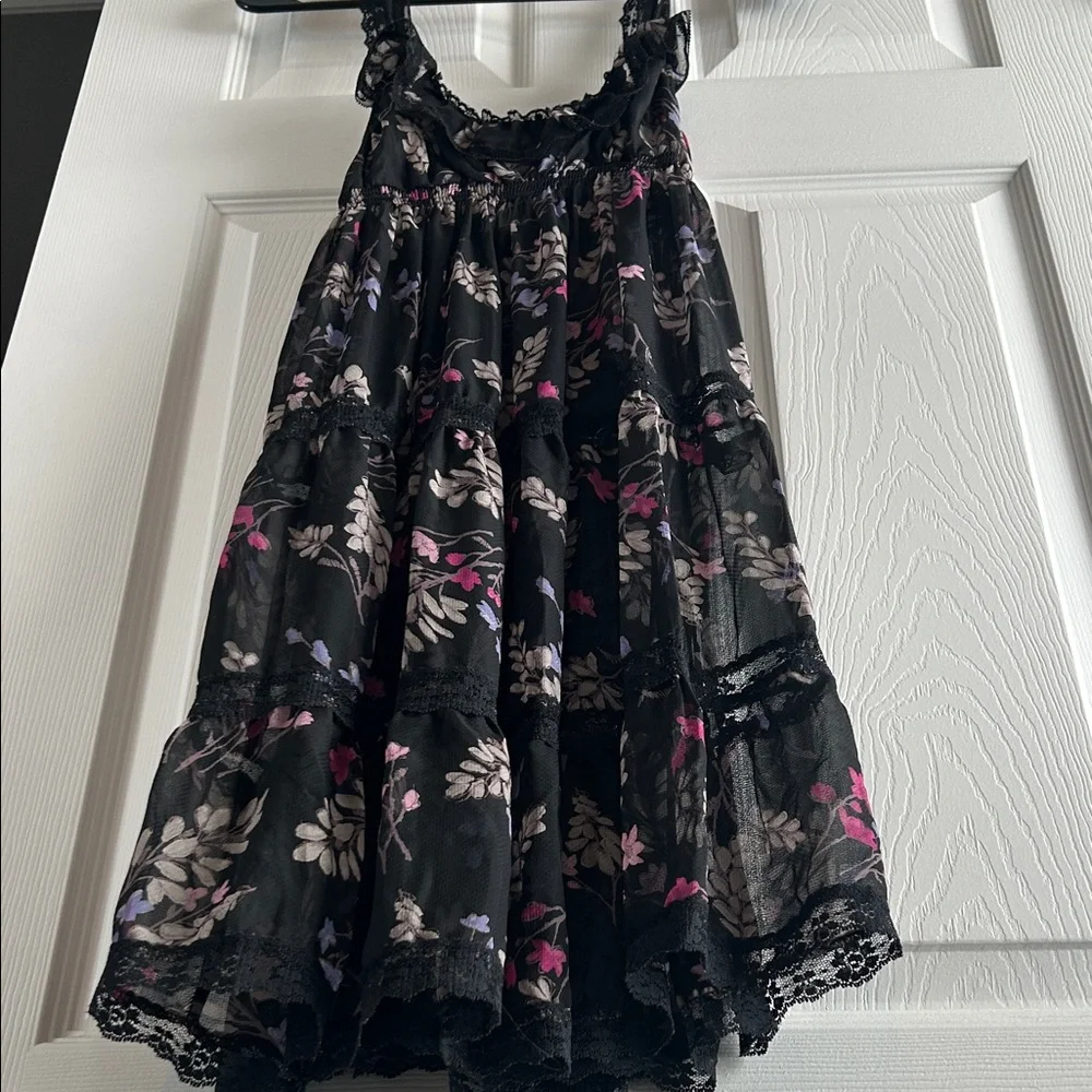 Floral Lace Trim Slip Dress - Picture 12 of 13